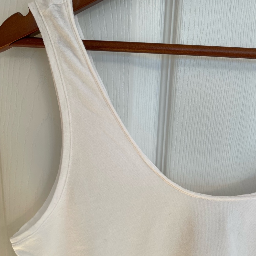 Reiss Elevated Basic/Classic White Tank/Brie 100%… - image 4